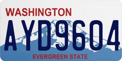 WA license plate AYD9604