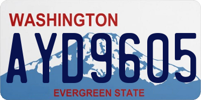 WA license plate AYD9605