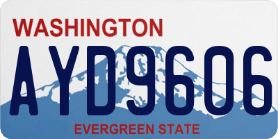 WA license plate AYD9606