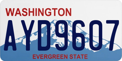 WA license plate AYD9607