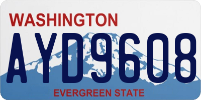 WA license plate AYD9608
