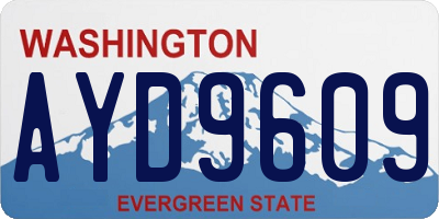 WA license plate AYD9609