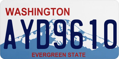 WA license plate AYD9610