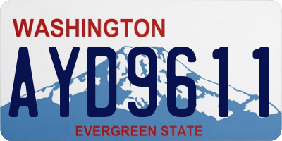 WA license plate AYD9611