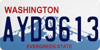 WA license plate AYD9613