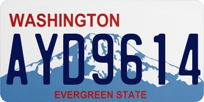 WA license plate AYD9614