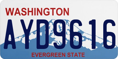 WA license plate AYD9616
