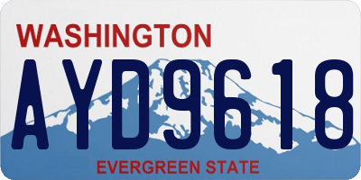 WA license plate AYD9618