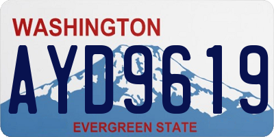 WA license plate AYD9619