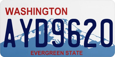 WA license plate AYD9620