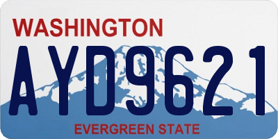 WA license plate AYD9621