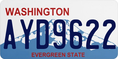 WA license plate AYD9622