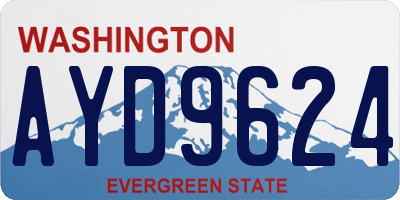 WA license plate AYD9624