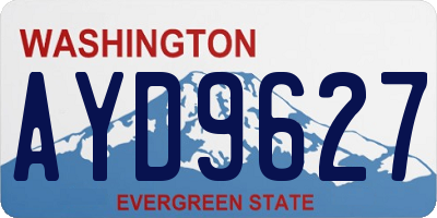 WA license plate AYD9627