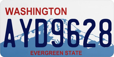 WA license plate AYD9628