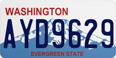 WA license plate AYD9629