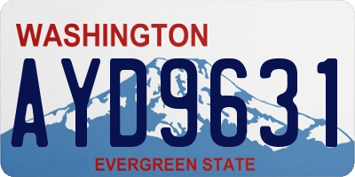 WA license plate AYD9631