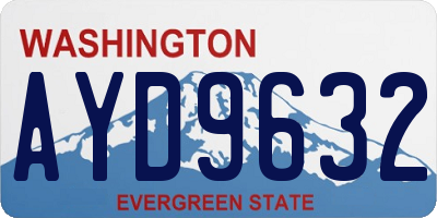 WA license plate AYD9632
