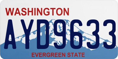 WA license plate AYD9633