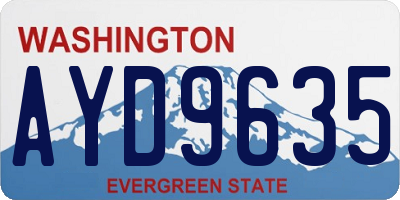 WA license plate AYD9635