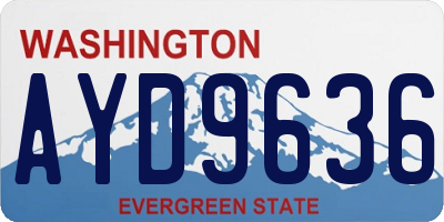 WA license plate AYD9636