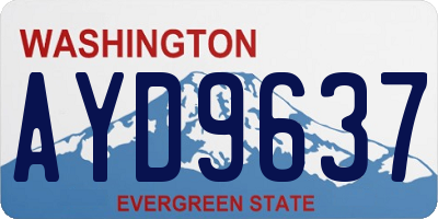 WA license plate AYD9637