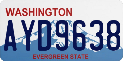 WA license plate AYD9638