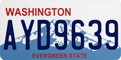 WA license plate AYD9639