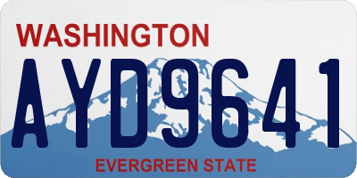 WA license plate AYD9641