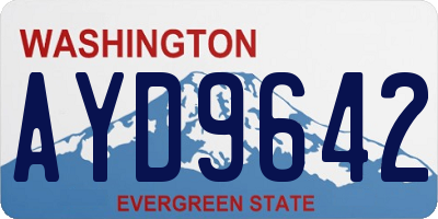WA license plate AYD9642