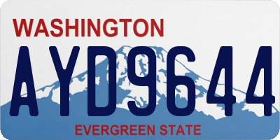 WA license plate AYD9644
