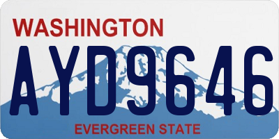 WA license plate AYD9646
