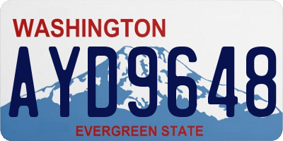 WA license plate AYD9648