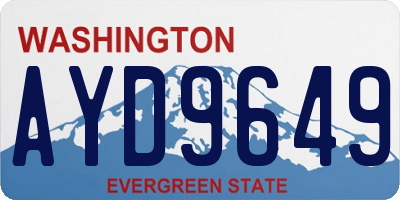 WA license plate AYD9649