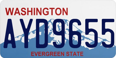 WA license plate AYD9655