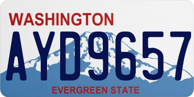 WA license plate AYD9657