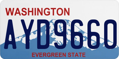 WA license plate AYD9660