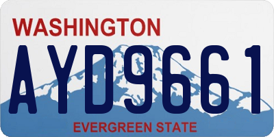WA license plate AYD9661