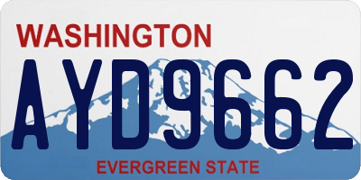WA license plate AYD9662