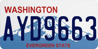 WA license plate AYD9663
