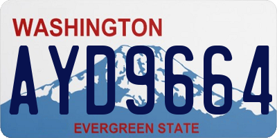 WA license plate AYD9664