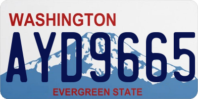 WA license plate AYD9665