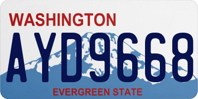 WA license plate AYD9668