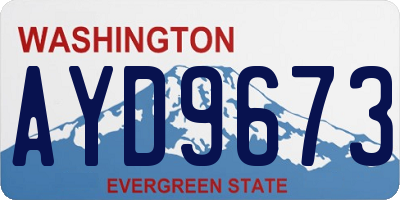 WA license plate AYD9673