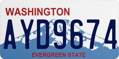 WA license plate AYD9674