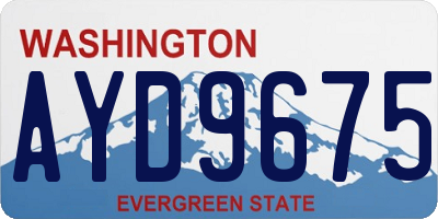 WA license plate AYD9675