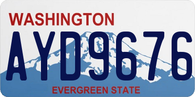 WA license plate AYD9676