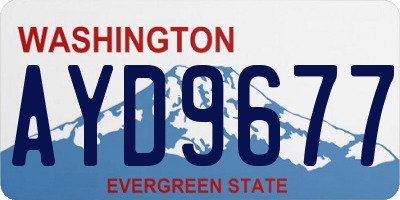 WA license plate AYD9677