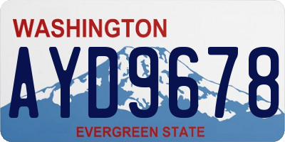 WA license plate AYD9678