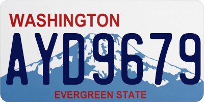 WA license plate AYD9679